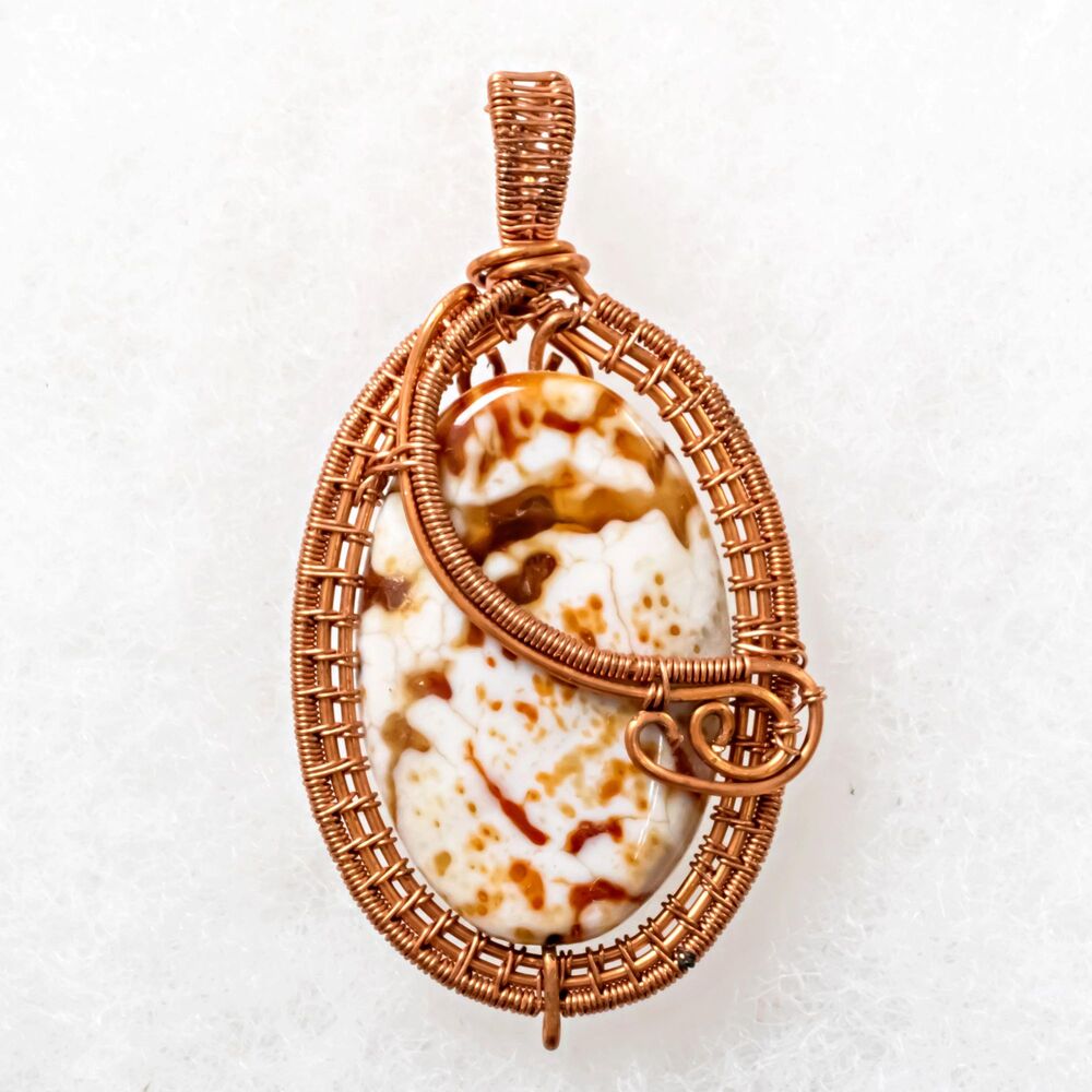 Wire-Wrapped 14/20 Gold-Filled Agate Pendant
